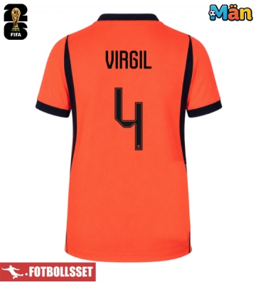 Nederländerna Virgil van Dijk #4 Hemmatröja VM 2026 Kortärmad